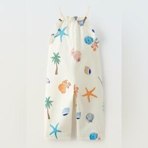 Zara Kids Shell Print Overalls, worn once in excellent condition, size 18m